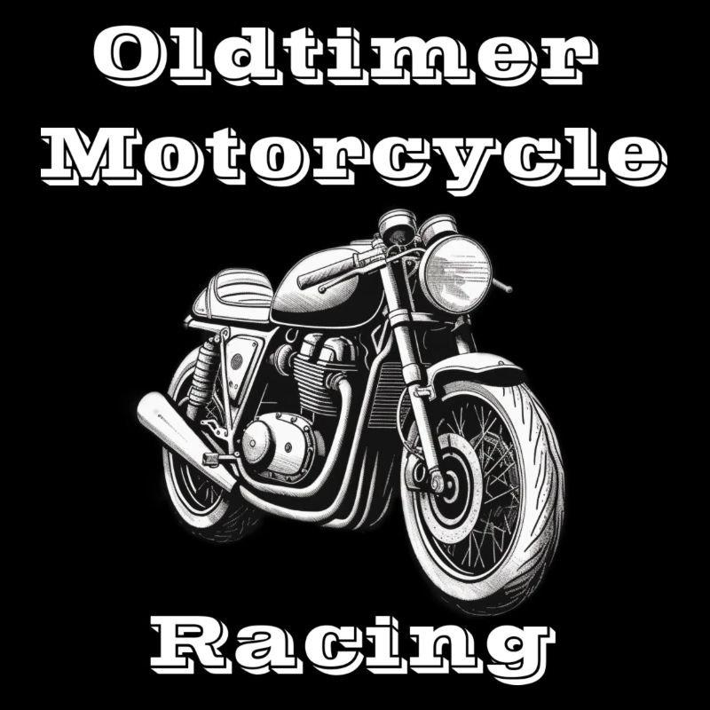 Oldtimer Motorcycle Racing white