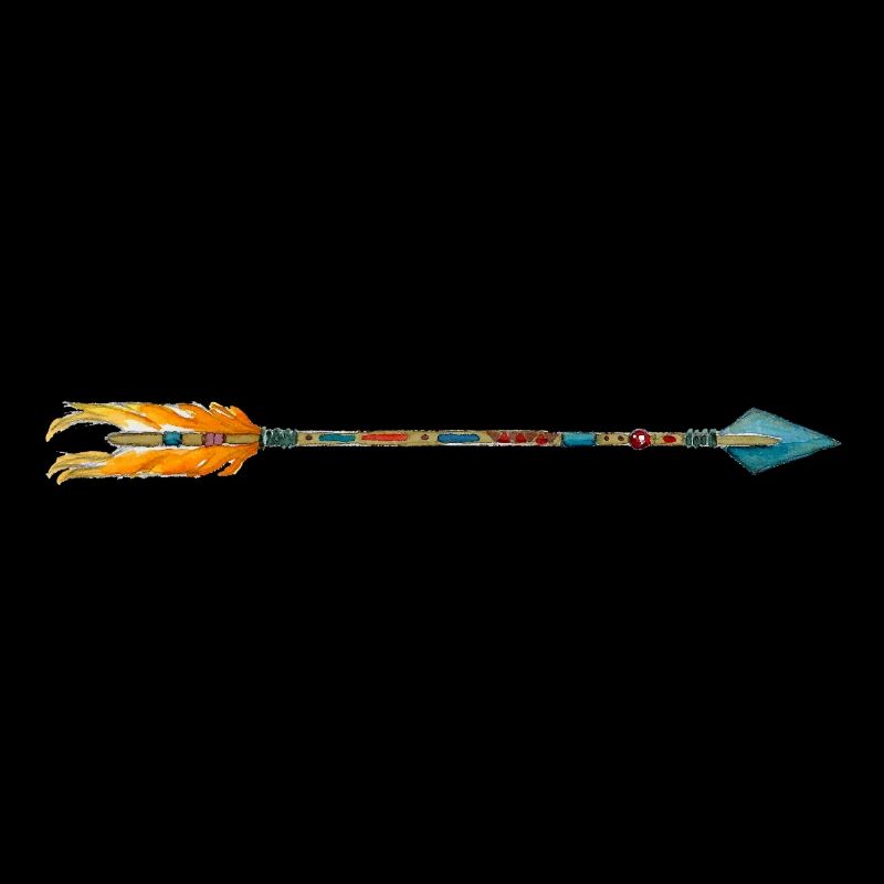 Aquarelle flèche Boho symbole protection