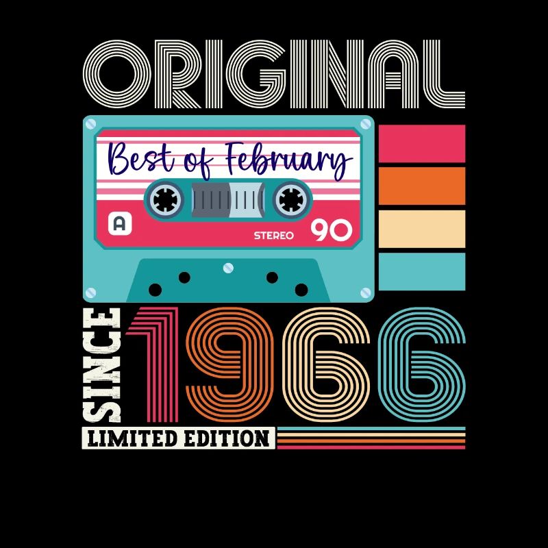 Février Né en 1966 cassette du 57e anniversaire