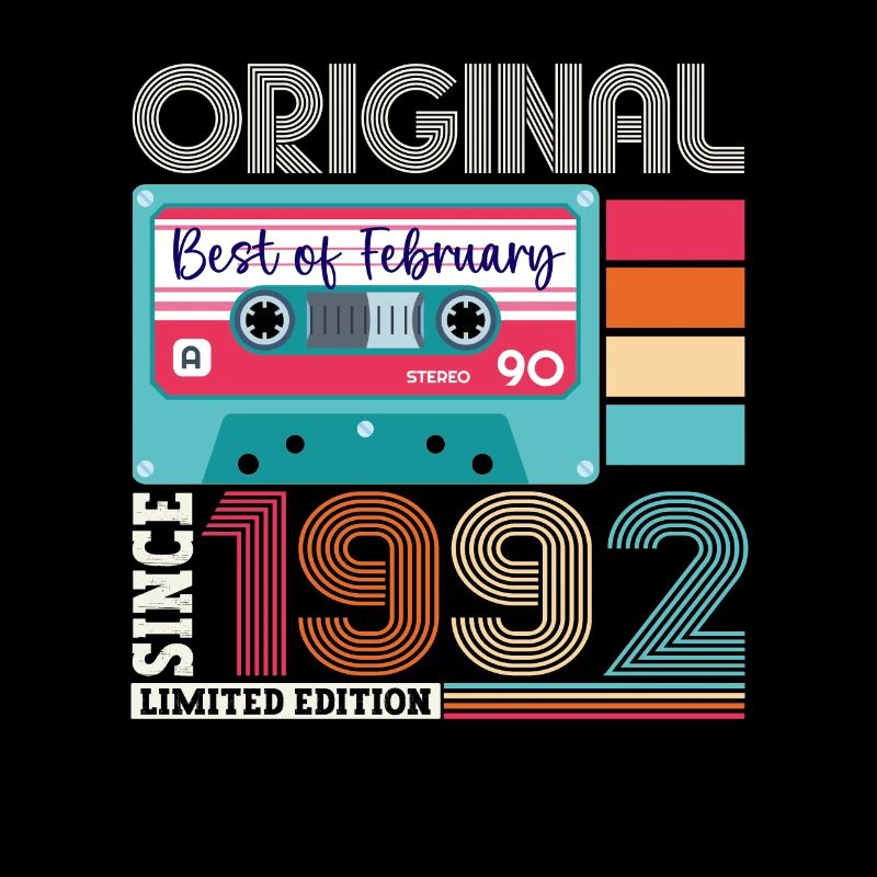 Février Né en 1992 Cassette du 31e anniversaire