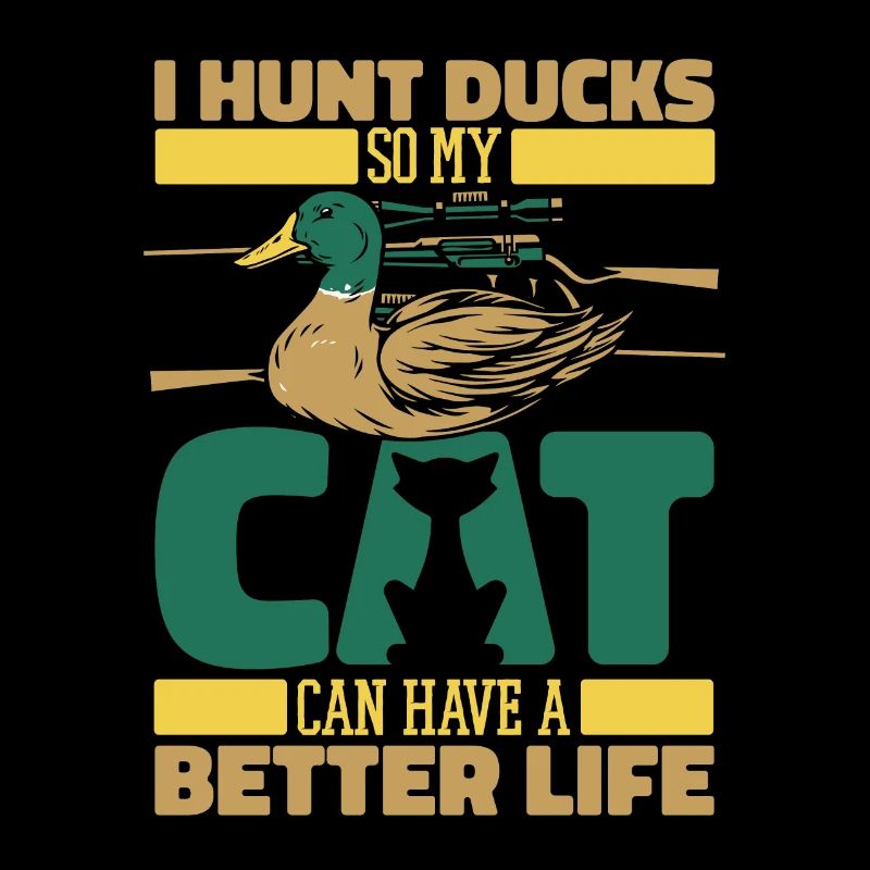 Ente Jagd Entenjagd Katze