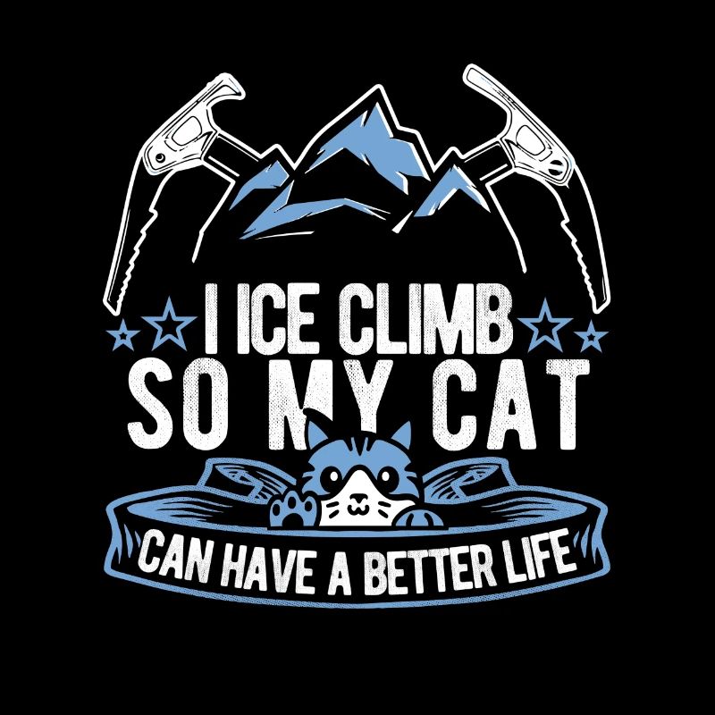 Chat grimpant sur glace