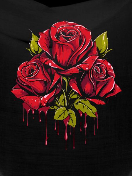 Red Rose Goth Cool