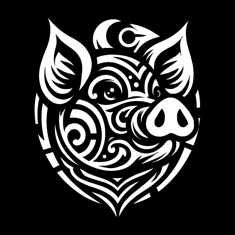 Cochon Cochon Fermier Tribal Phases de Lune