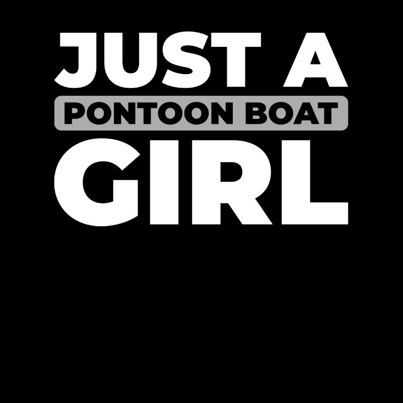 Pontonboot juste une fille de bateau de ponton
