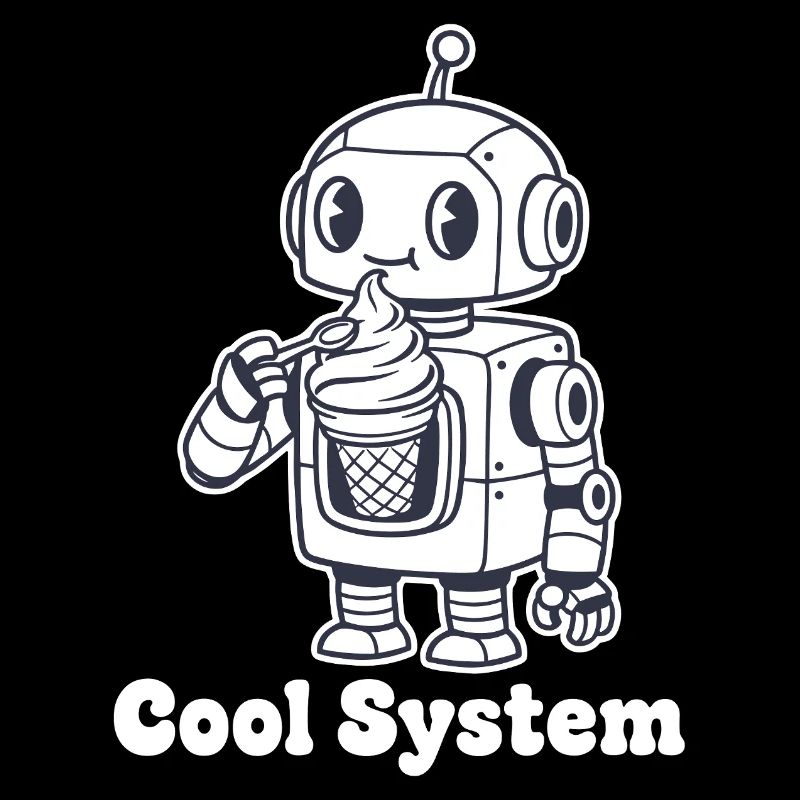 Roboter mit Eiscreme