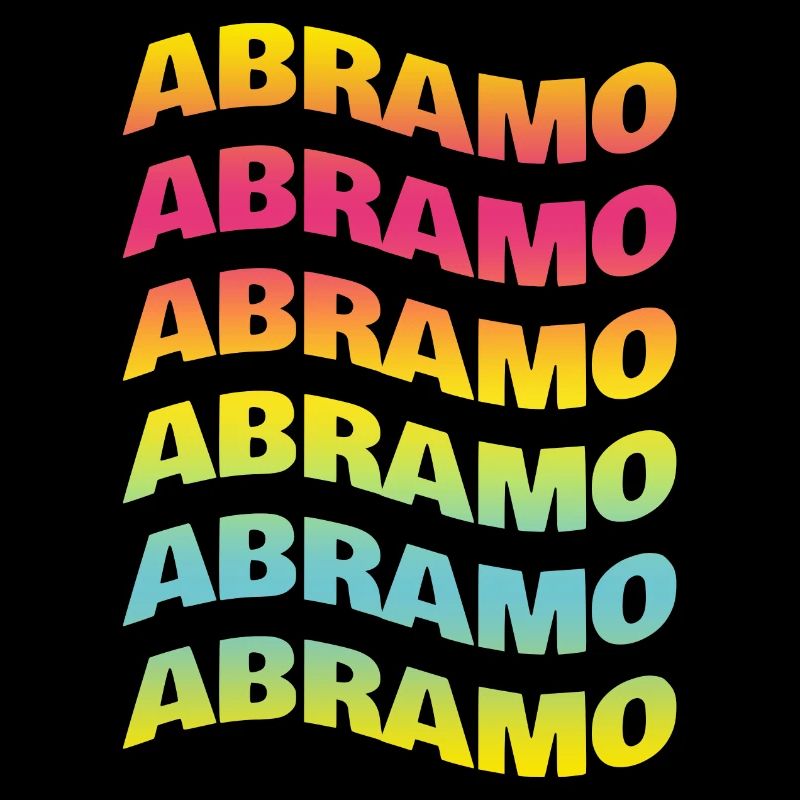 Abraham t-shirt text wave effect wave effect