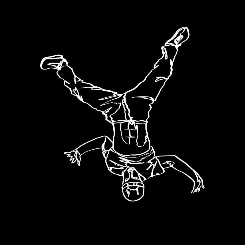 Breakdance Breakdancer Break Dance Oneline Art