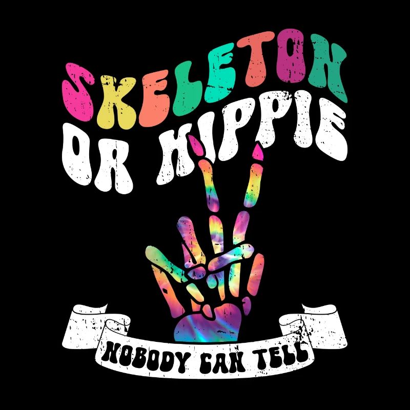 Skelett oder Hippie - Hippie Halloween