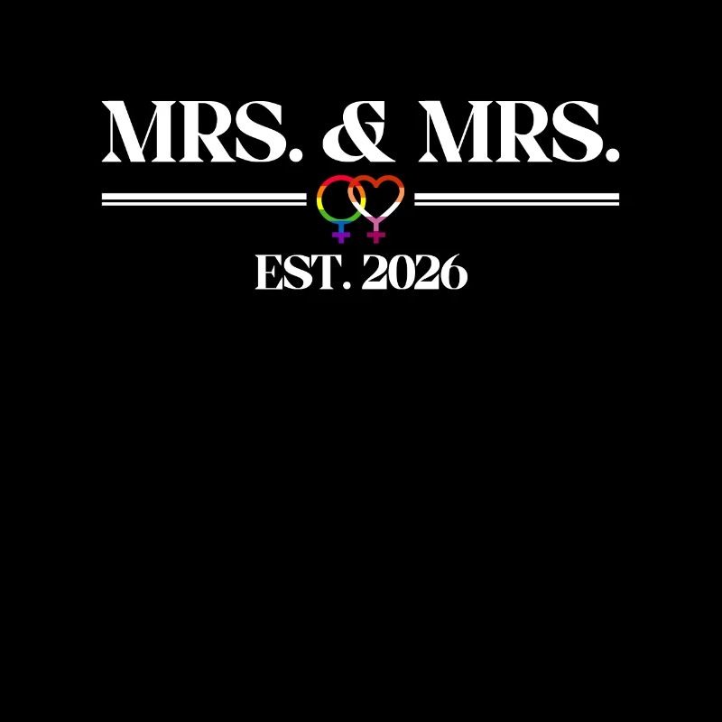 Mrs. & Mrs. Est. 2026 Hochzeit Homo-Ehe