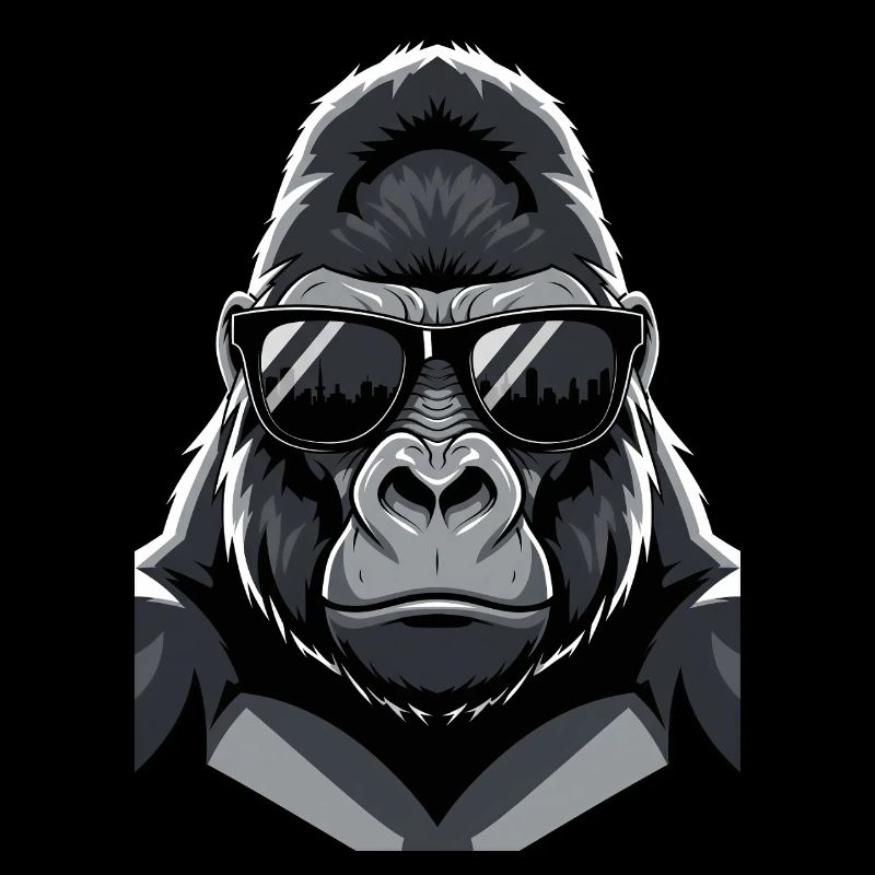 Coole Gorilla Sonnenbrille Design