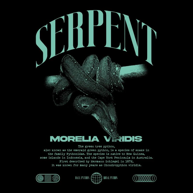 Green Tree Python Modern Reptile Keeper Streetwear