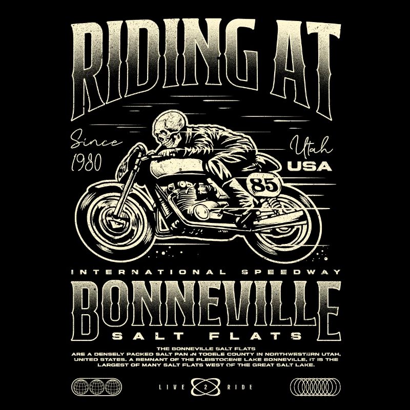 Bonneville Salt Flats Motorrad Geburtstag 1980