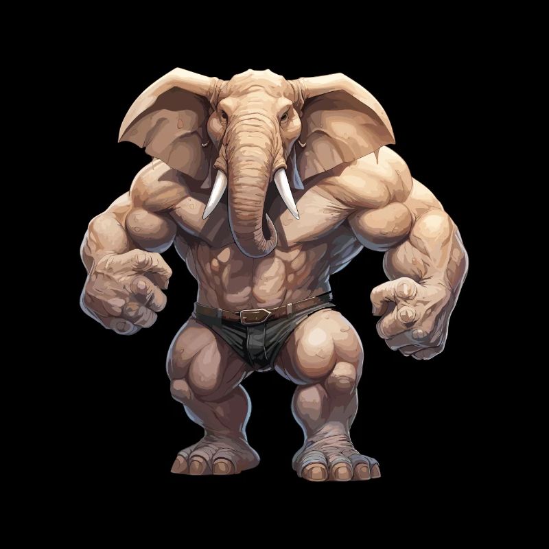 Bodybuilder Elephant