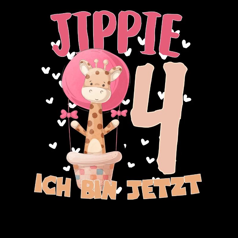 Jippie ich bin jetzt 4 Giraffe 4. Geburtstag