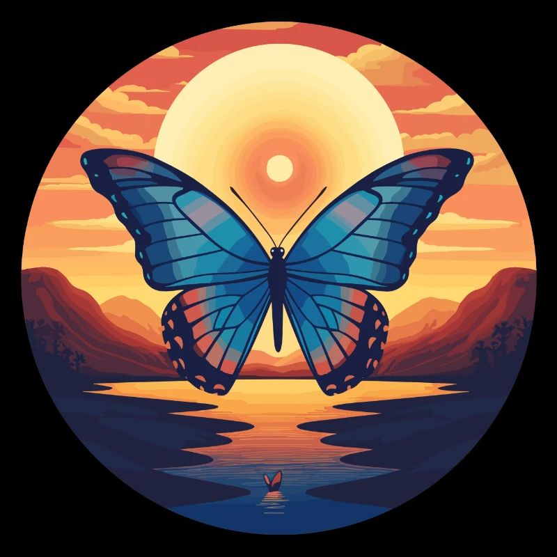 Blauer Morpho-Schmetterling