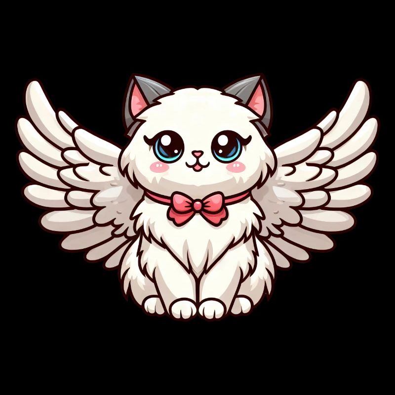 Chat ragdoll mignon dans le style cartoon avec