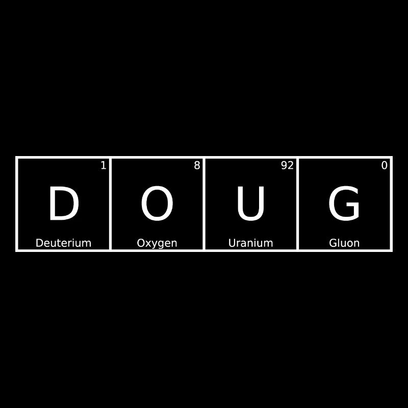 Doug Nom Prénom Chimie Éléments du tableau périodique