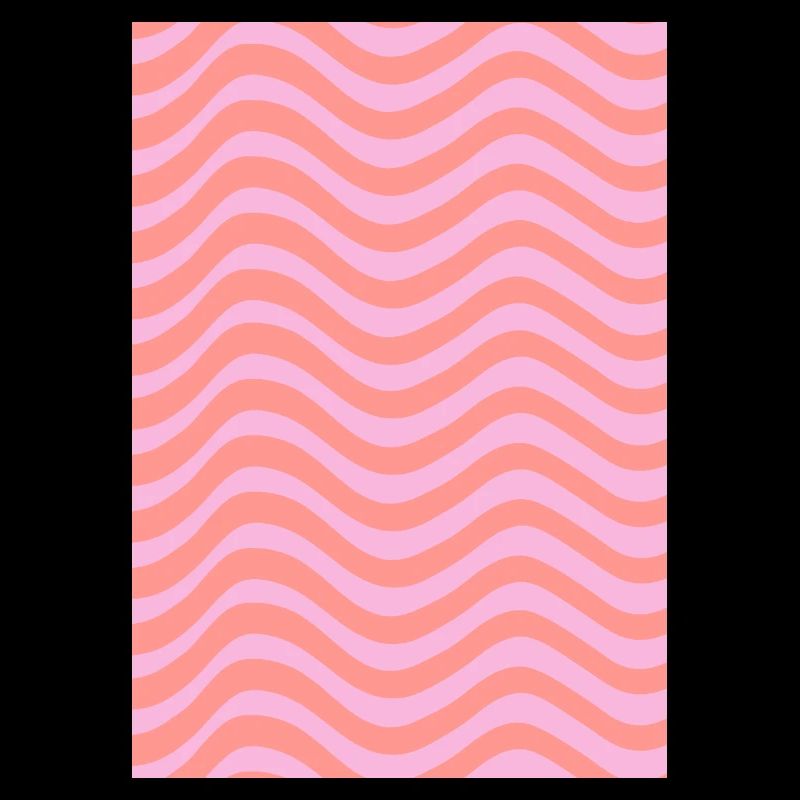 Stripe Wave Pattern - Pink Customizable