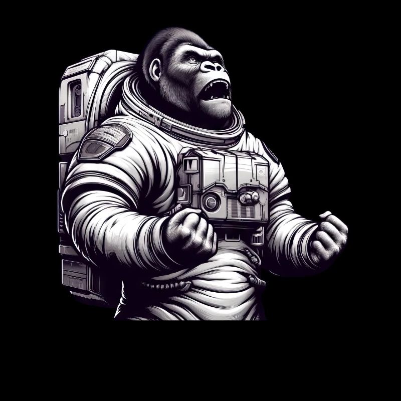 Gorille astronaute dans l’espace