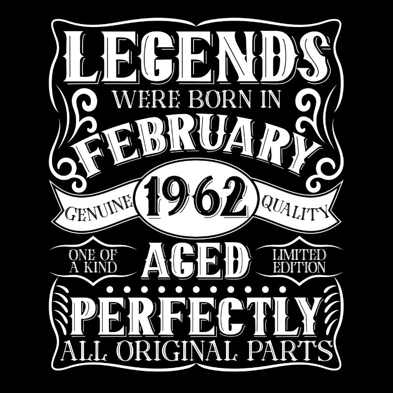 1962 February Birthday Legend