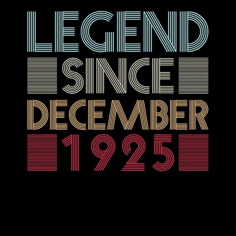 Anniversaire des légendes Décembre 1925 cadeau de naissance