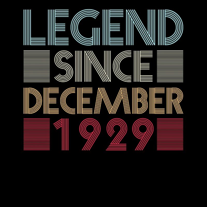 Anniversaire des légendes Décembre 1929 cadeau de naissance
