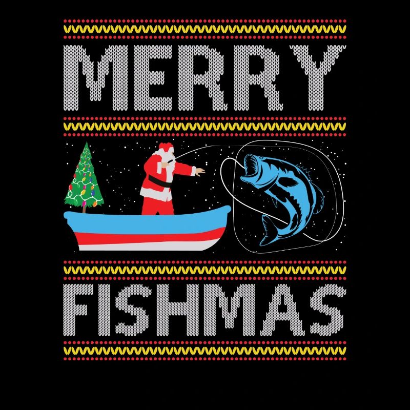 Pêcheur Noël Pêche Poisson Cadeau de pêche