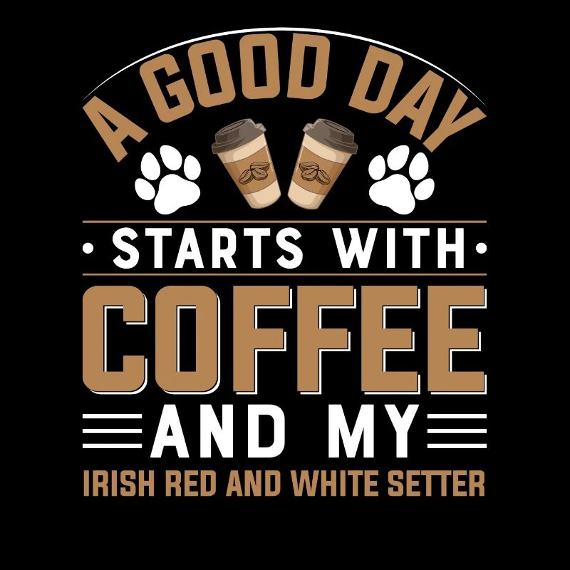Irish Red and White Setter Coffee Drinking Caffeine