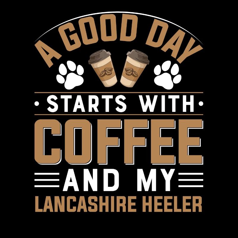 Lancashire Heeler Hunderasse Kaffee Trinken Pfote