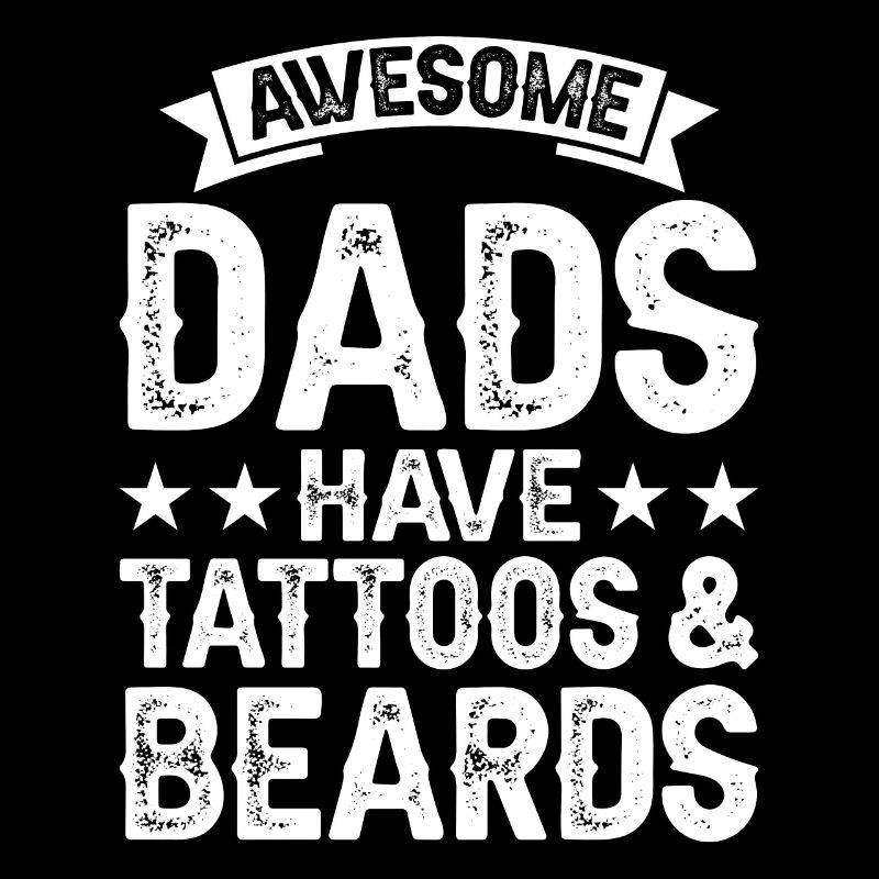 Father Tattoo Beard Dad Cool Tattooed Art
