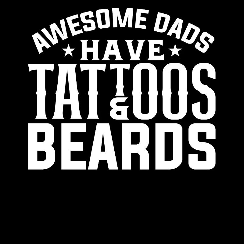 Vater Tattoo Bart Papa Cool Tätowiert Kunst