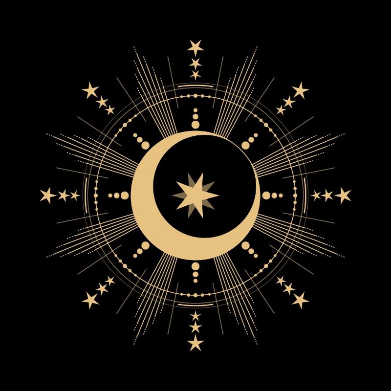 Lune et étoiles | | abstraits Art déco