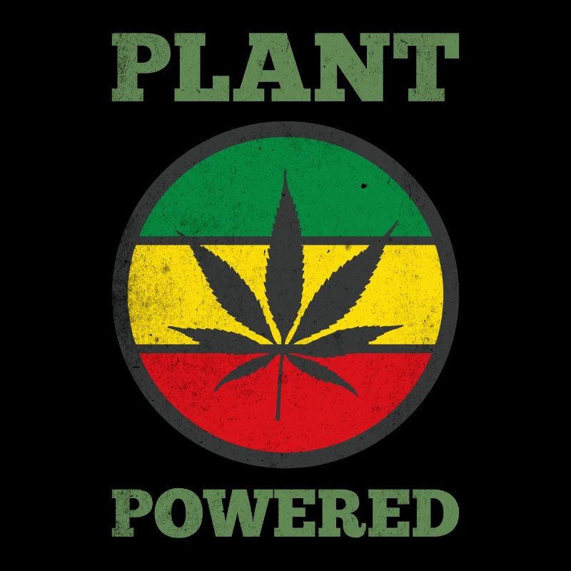 PLANT POWERED Hemp/Cannabis Leaf Vegan/Vegetarian