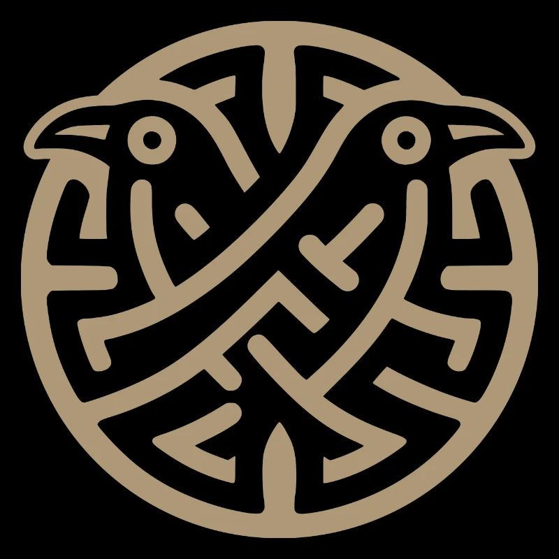 Valhalla Viking Symbol Ravens