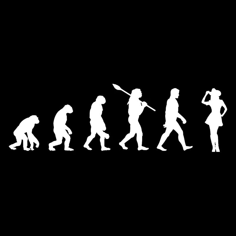 Landmädchen mit Rock - Evolution des Menschen