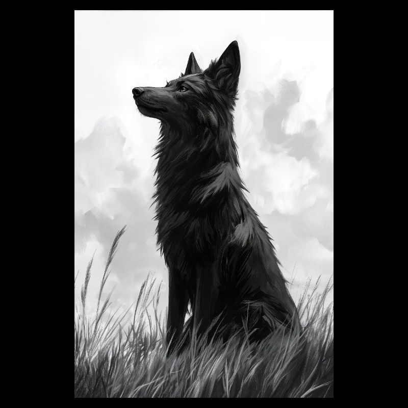 Illustration eines Wolfes