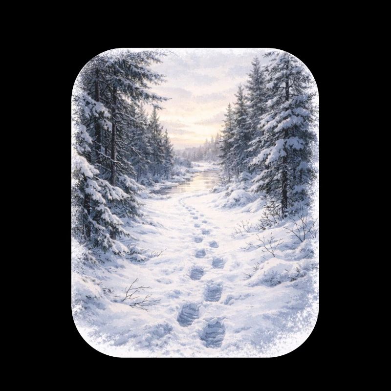 Winter Forest Path Morgenschein