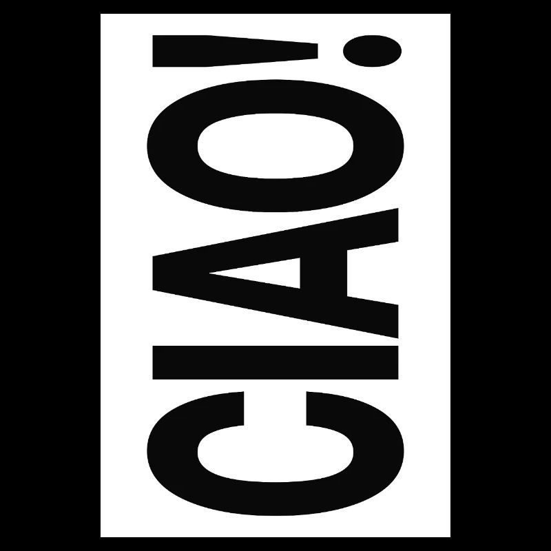 Ciao Typografie Vertikal Minimal Design