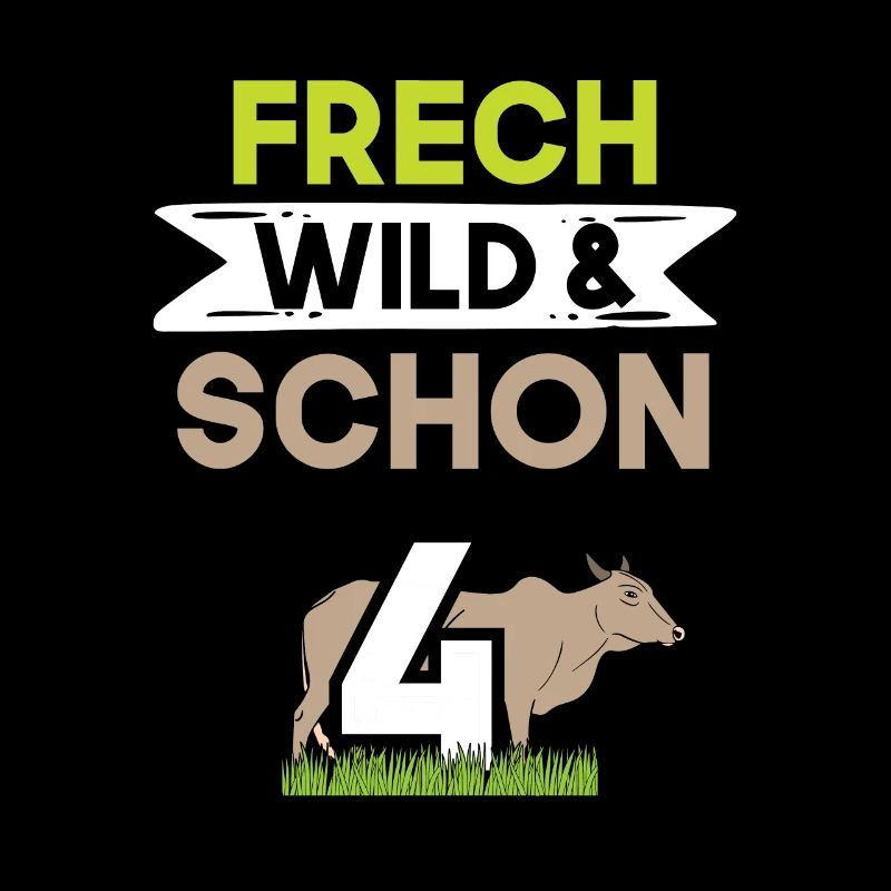 4 Jahre Geburtstag Junge Mädchen Kuh