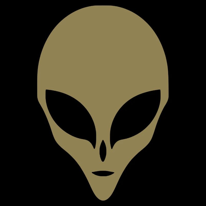 Alien Silhouette Head Face