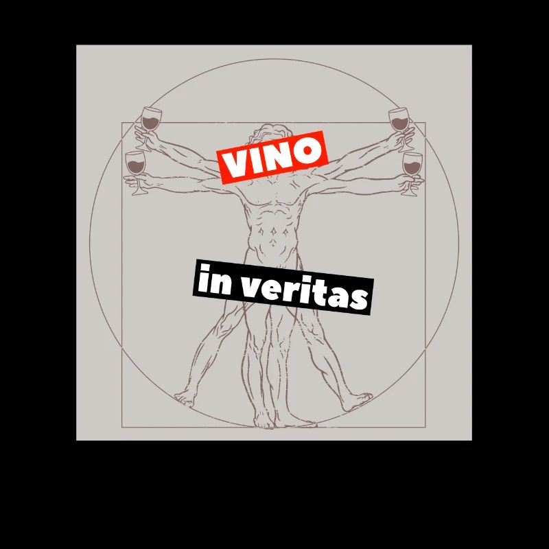Funny Wine Drinking Design Vino in Veritas