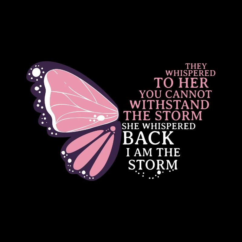 Citation de conception de papillon cool je suis la tempête