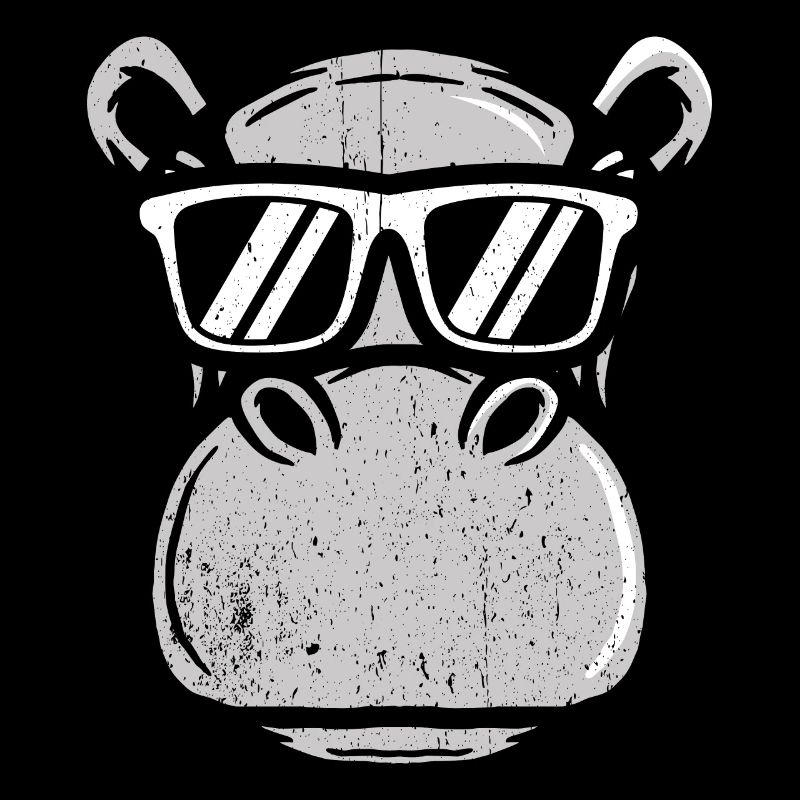 Artistic Hippo Graphic Design Hippo Sunglasses Art