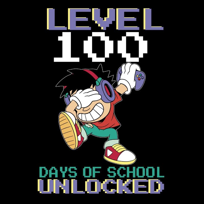 Pixels déverrouillés de niveau 100 jours d’école