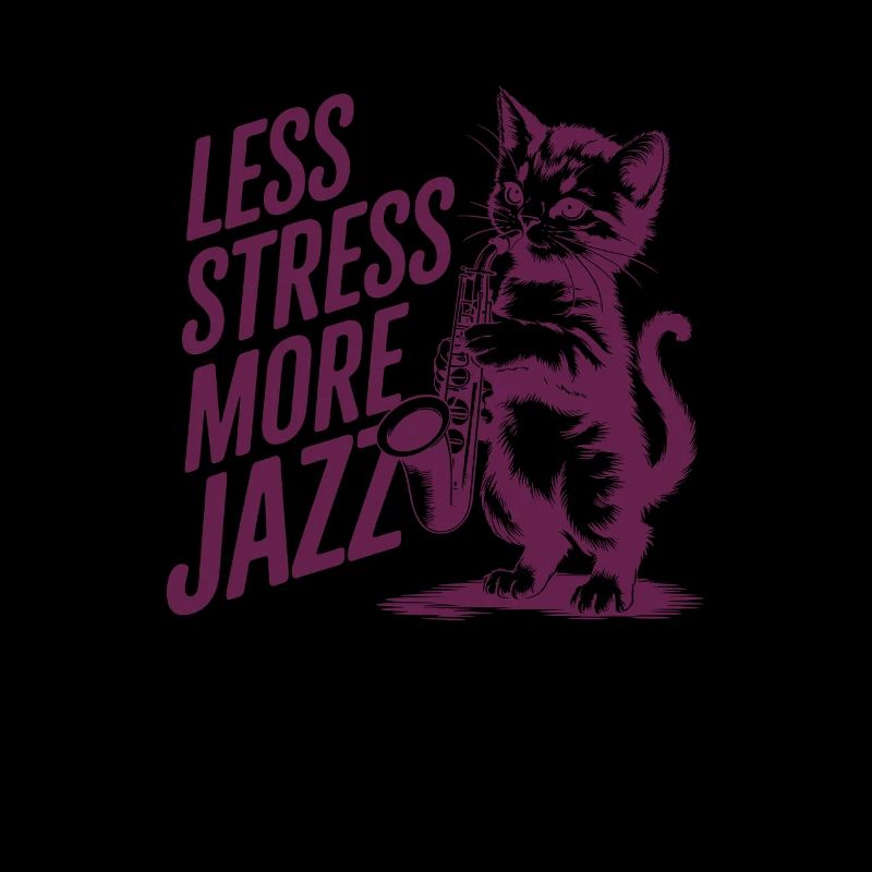 Saxophone Chat Moins Stress Plus Chat Jazz