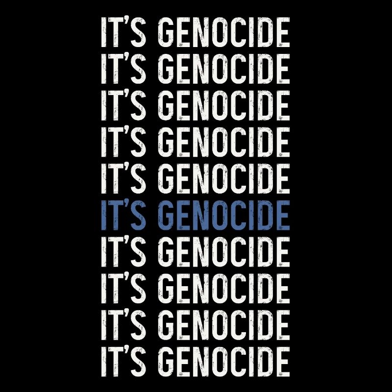Typographic Phrase Repeated Genocide
