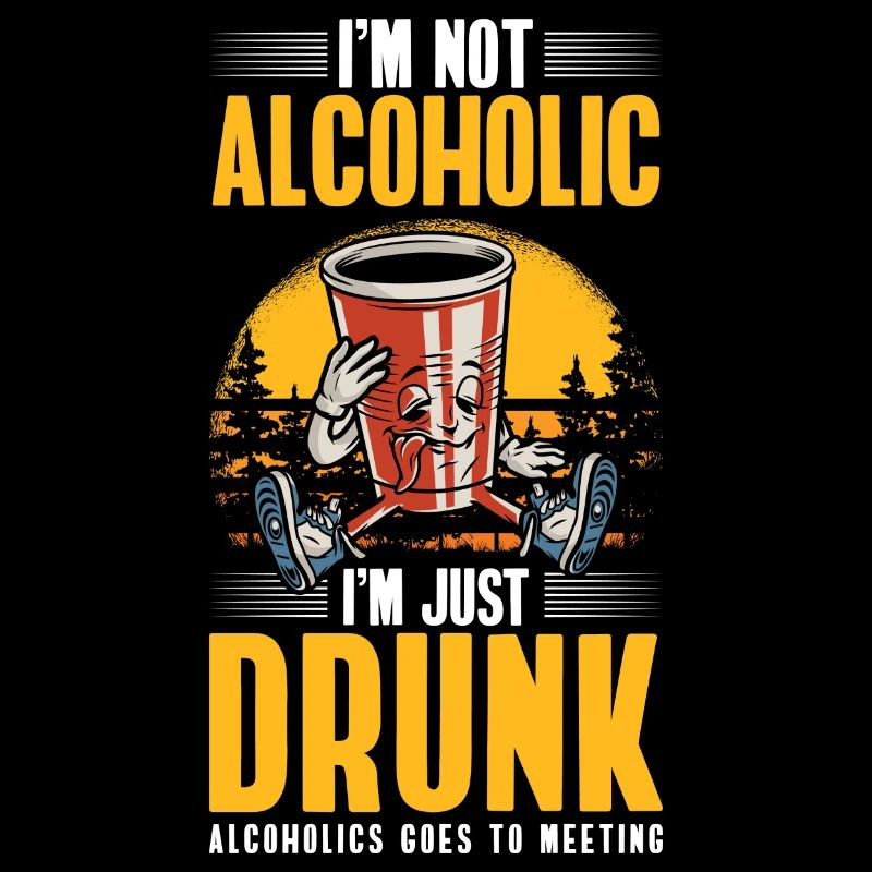 Alcoholics celebrate fun drinking pleasure