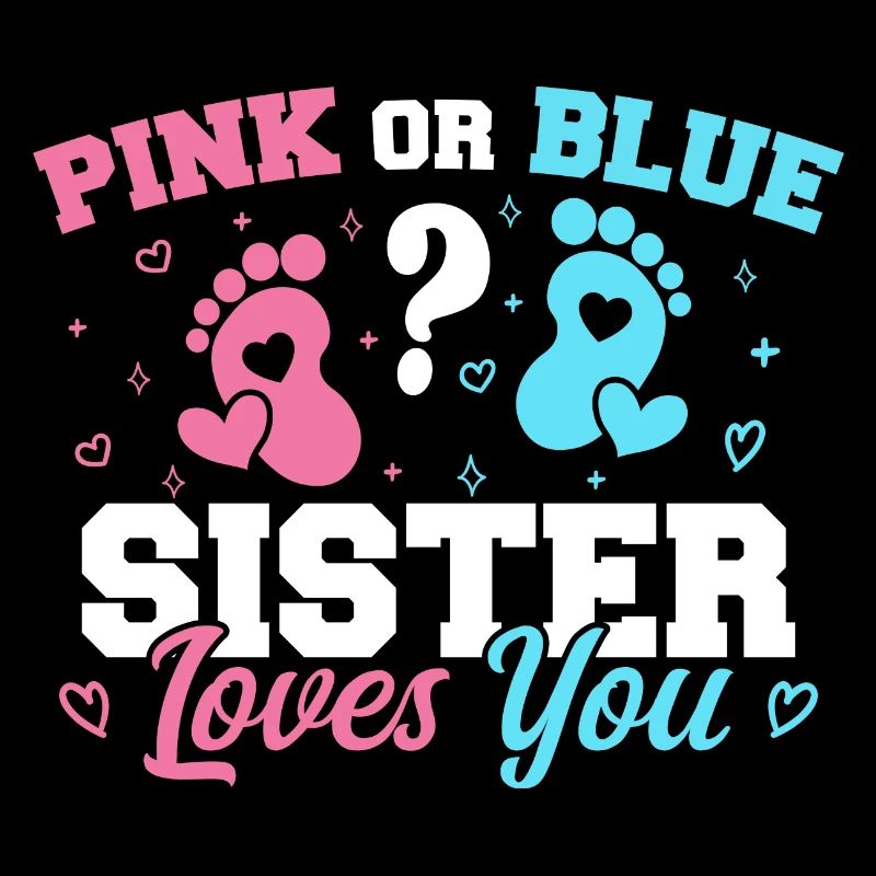 Rosa Oder Blau Schwester Liebt Dich Geschlecht Enthüllung Schwester