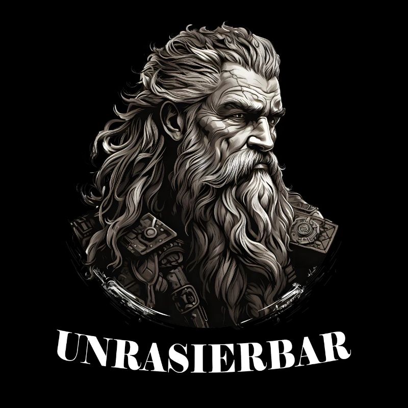 Wikinger Bartträger Lustiger Bart Spruch